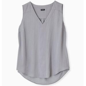 Torrid Charmeuse Frost Grey Tank 0 Large